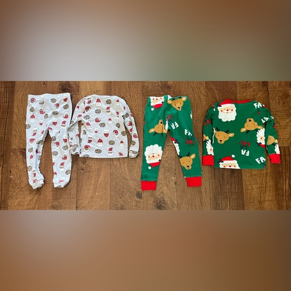 Carters & chickpea toddler Christmas Santa pajama 2 two piece sets 2T two sets - Picture 12 of 12